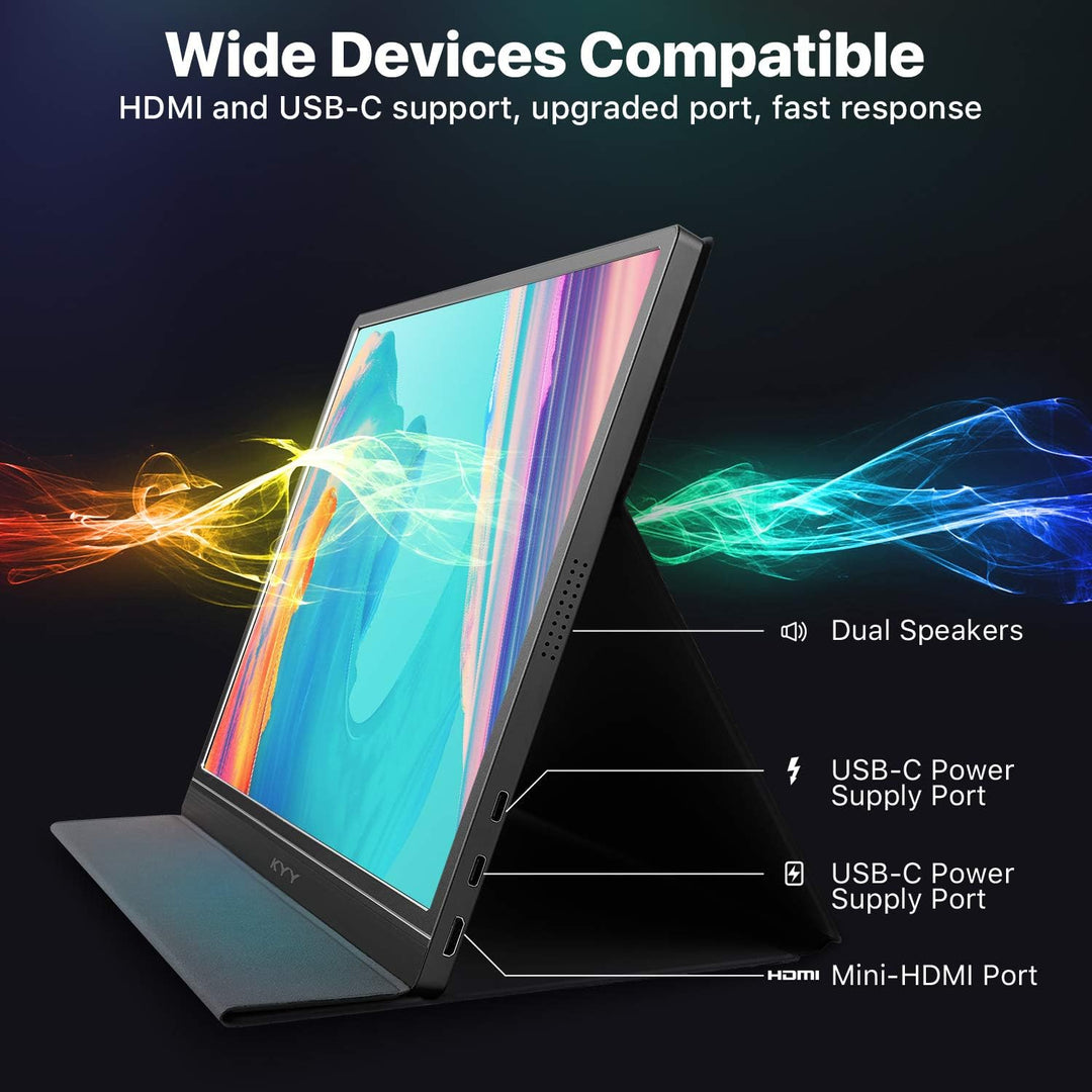 KYY Monitor Portátil 15.6' FHD 1080P Monitor Portátil para Lapt...