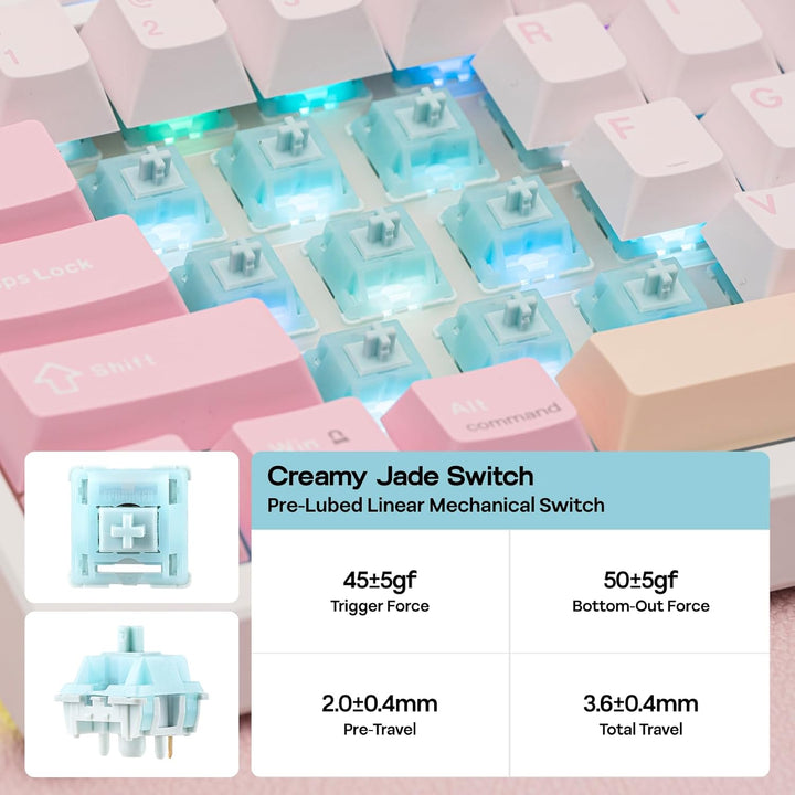EPOMAKER TH108 PRO Full Size Mechanical Keyboard with Screen &amp;...