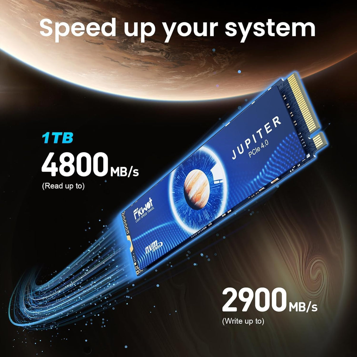 Fikwot FX660 SSD M.2 de 1 TB, PCIe Gen 4x4 con caché SLC dinámico -...