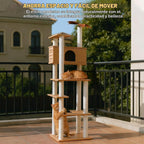 Torre de árbol para gatos resistente a la intemperie de 74.8 pulgadas con