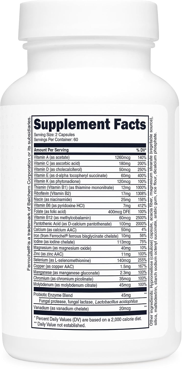 Type Zero Cápsulas multivitamínicas (120 cápsulas) (1300 mg) - con...