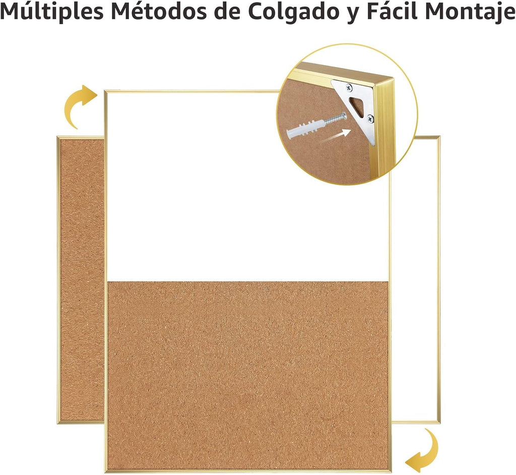 Tablero de corcho Combo de pizarra blanca