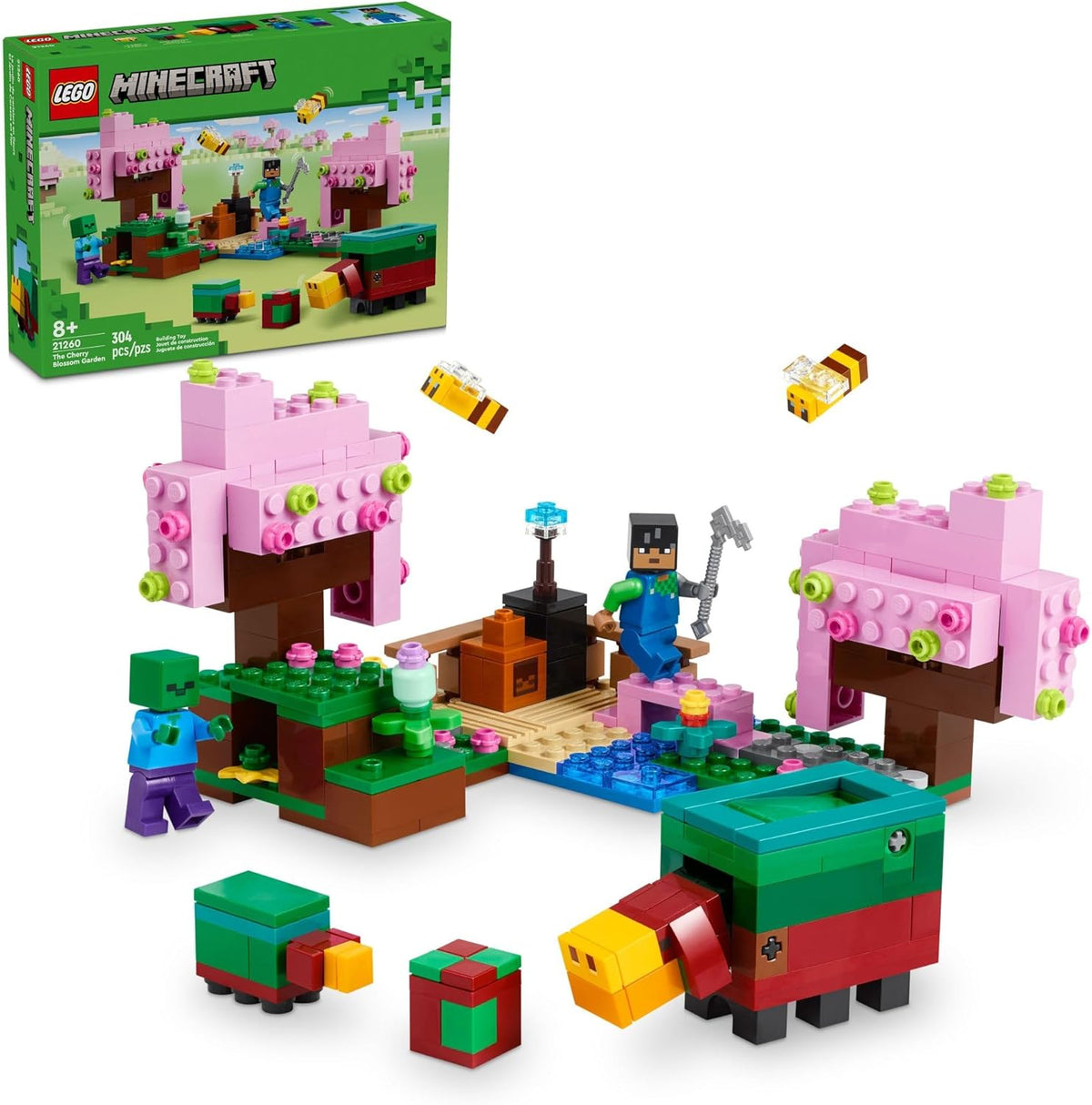 LEGO Minecraft The Cherry Blossom Garden juguete de