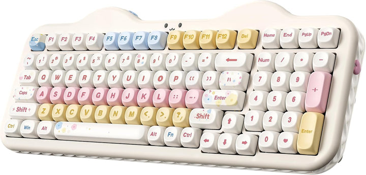 YUNZII Teclado mecánico inalámbrico C98 con teclado numérico, 99 te...