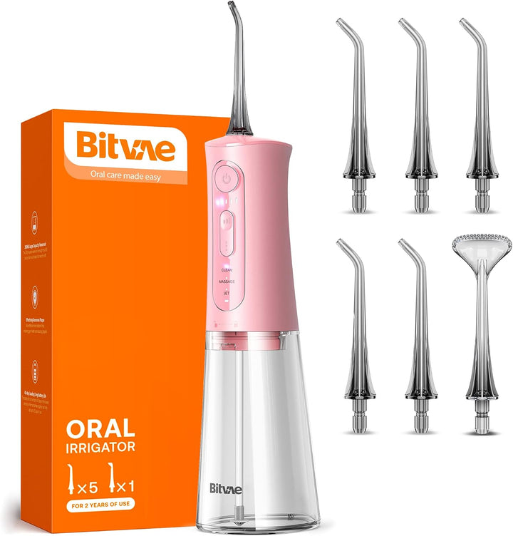 Bitvae - Hilo dental recargable y portátil, irrigador bucal inalámb...