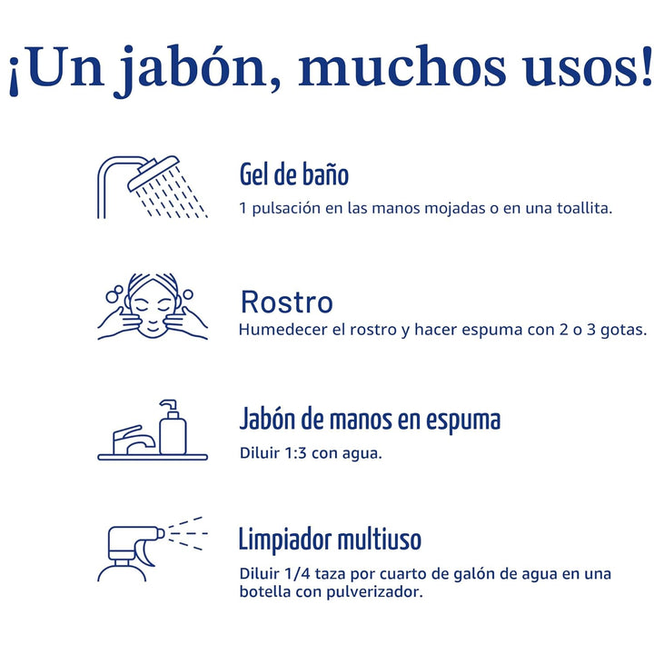 Dr. Bronner's Pure-Castile Magic - Jabón líquido hecho con acei...
