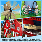INSOON Set de Construcción Granero Estilo Finca del Oeste con Luces para Niños y Niñas 8+