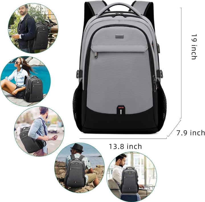 DUSLANG Mochila de viaje para laptop de 17 pulgadas, resistente al...