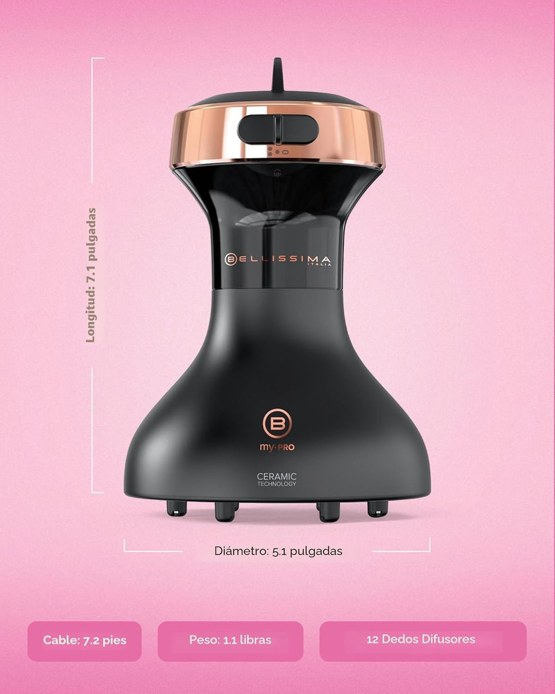 Bellissima Difusor de Cabello Diffon y Secador de Cabello Rizado de...