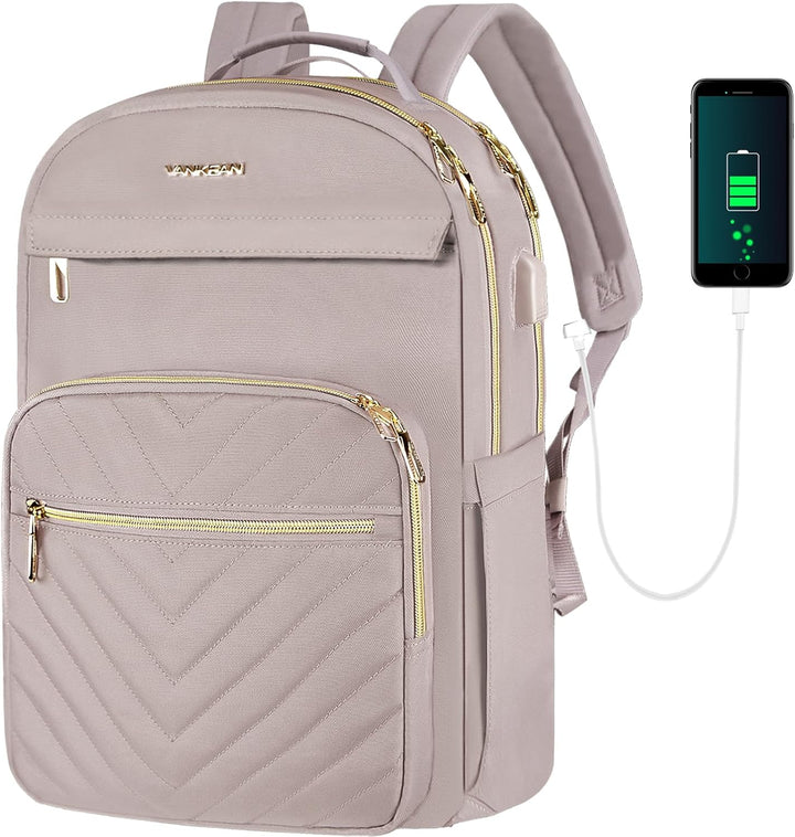 VANKEAN Mochila para laptop de 17.3 pulgadas para mujer, bolsa de t...