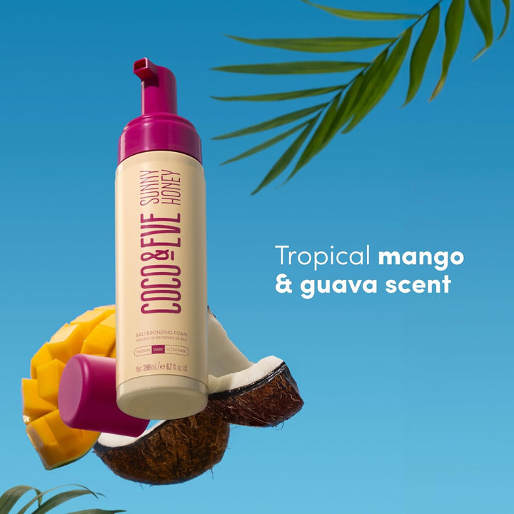 Coco &amp; Eve Sunny Honey Bali Bronzing Self Tanner Mousse Loción...