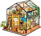 Lámpara Rowood Kit de casa en miniatura, kit de casa de muñecas en miniatura para el Día de la Madre, para adultos, manualidades de madera para adultos, regalos en cumpleaños Navidad - Casa de las flores de