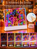 Tablero de dibujo LED para niños con paneles dobles de 16 pulgadas