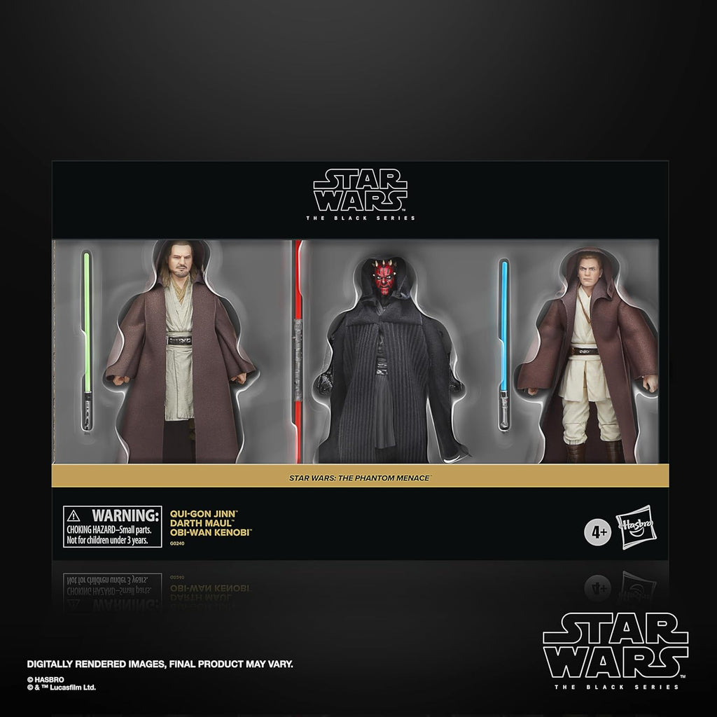 Star Wars The Black Series Qui-Gon Jinn, Darth Maul, OBI-Wan Kenobi The Phantom Menace