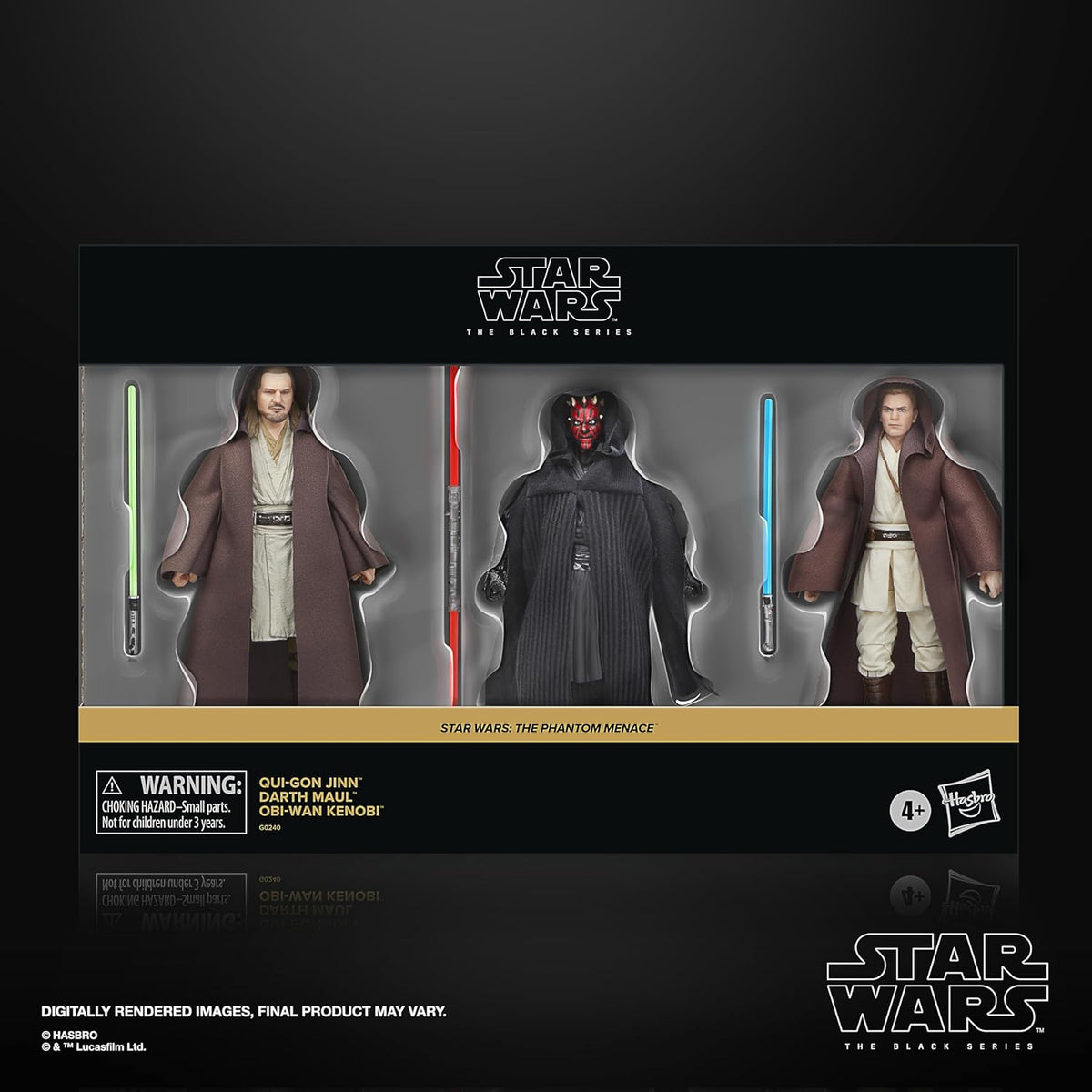 Star Wars The Black Series Qui-Gon Jinn, Darth Maul, OBI-Wan Kenobi The Phantom Menace