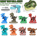Dinosaur Toy para Kid Age 3-5 5-7, 8Pcs Stem Dinosaur Building Set