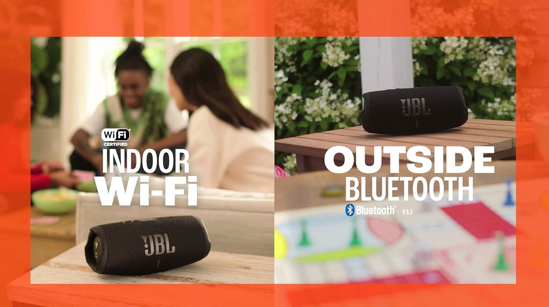 JBL Charge 5 Wi-Fi - Altavoz portátil Wi-Fi y Bluetooth - Negro
