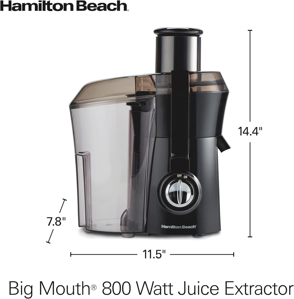 Hamilton Beach Máquina centrífuga del Juicer con boca grande 3" canal de