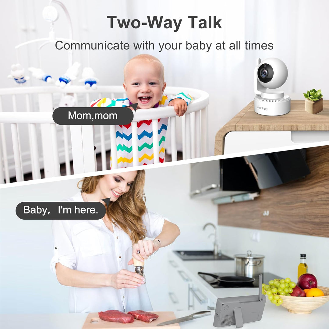 HelloBaby Monitor de Bebé con Video de 4.3'' con Batería de...