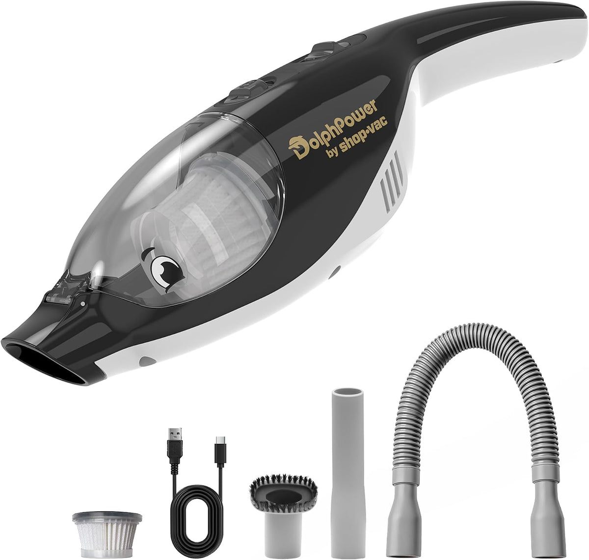 Shop-Vac DolphPower - Aspiradora de mano, mini aspiradora inalámbrica de