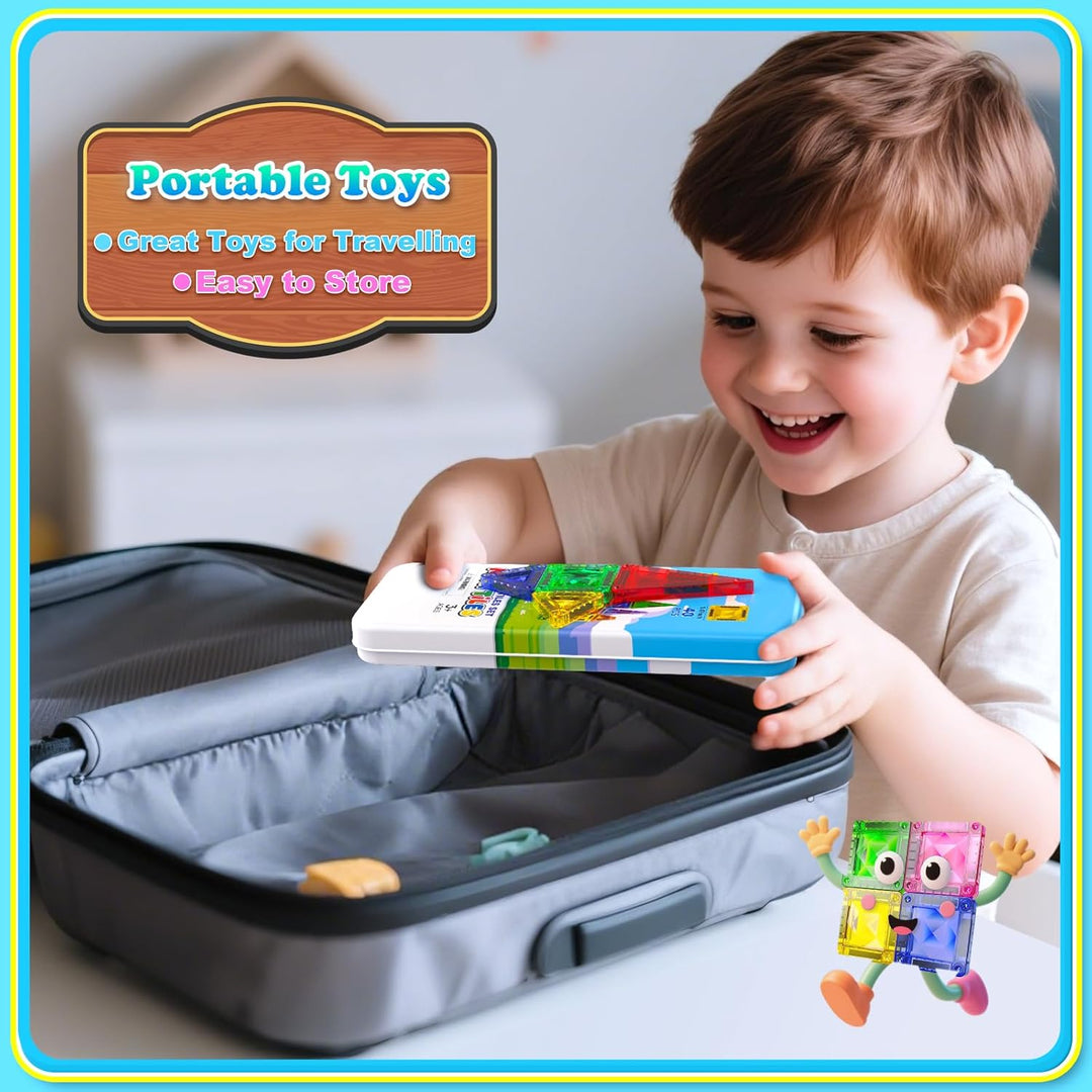 Mini azulejos magnéticos con textura de diamante con caja de hierro...