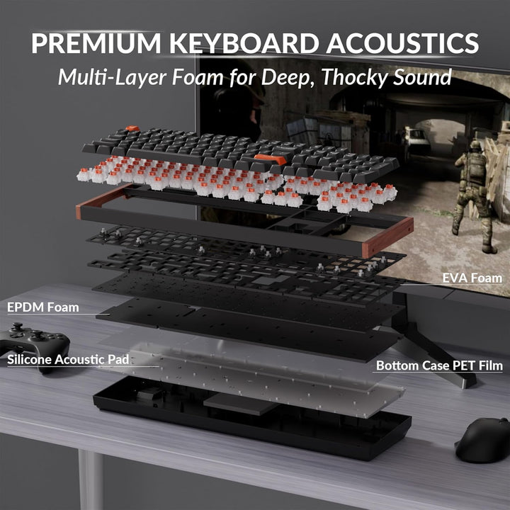 Keychron K10 HE - Teclado de efecto Hall, interruptor magnético roj...