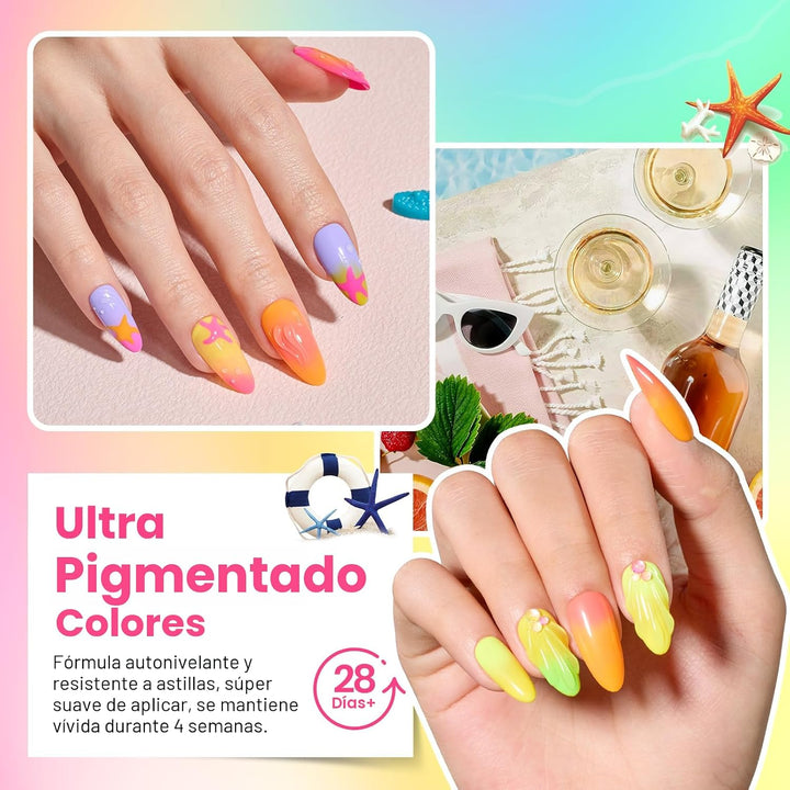 Beetles - Juego de esmaltes de gel de 36 colores, esmalte de uñas d...