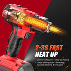 Pistola de calor compatible con batería Milwaukee de 18 V (solo herramienta