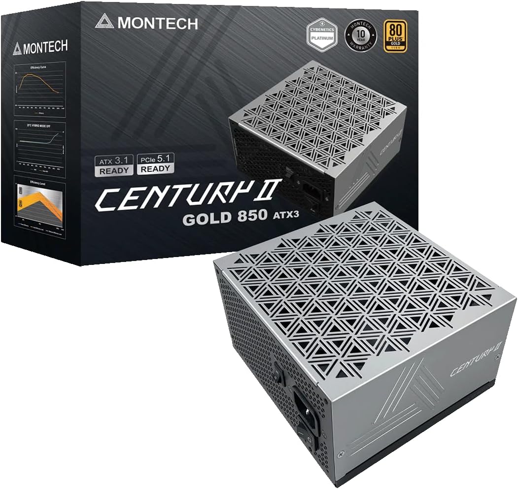 MONTECH Century II - Fuente de alimentación de gama alta para juego...