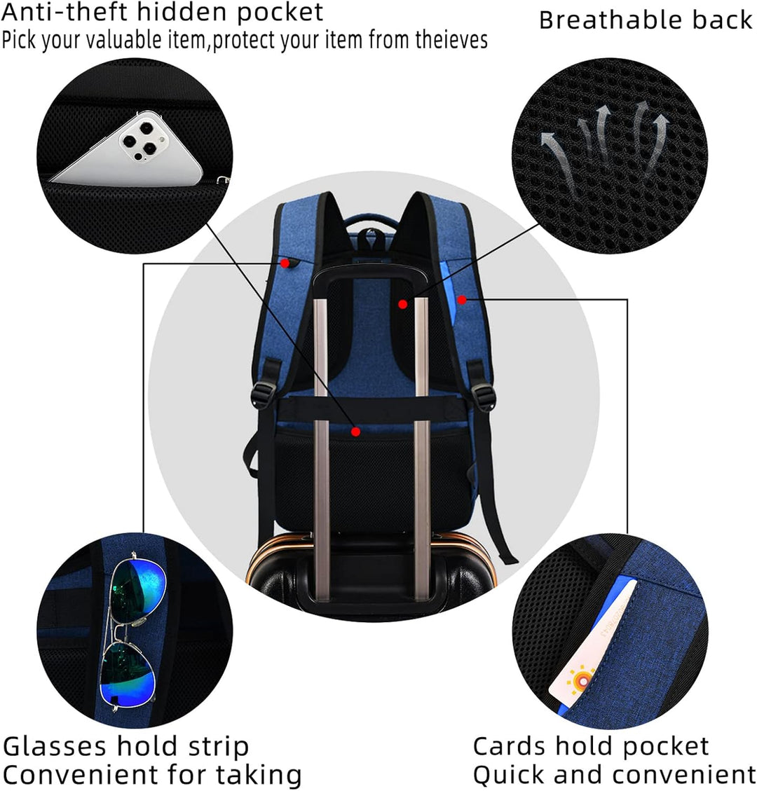 DUSLANG Mochila para laptop de 17 pulgadas para viajes con mochila...