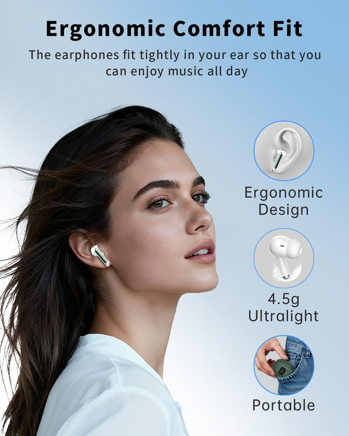 XIAOWTEK Auriculares inalámbricos, auriculares Bluetooth 5.4 con re...