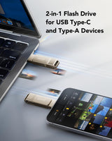 Lexar D40E 64GB Dual USB 3.2 Gen 1 Tipo-C Jump Drive, USB-C Flash M...