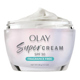 Olay Super Cream con protector solar SPF 30, hidratante facial lige...