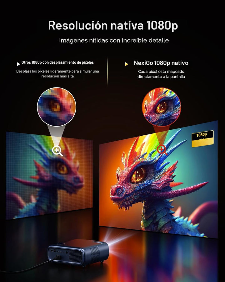 NexiGo Proyector para exteriores PJ40, compatible con Netflix\/YouT...