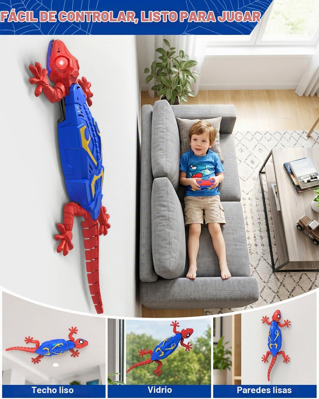 Gecko - Juguetes de escalada en la pared, regalo de cumpleaños para niños