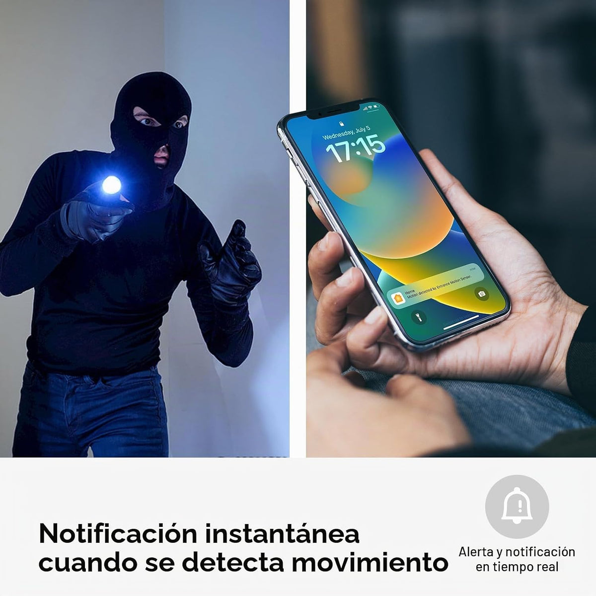 Sensor de movimiento inteligente, higrómetro inalámbrico, termómetro, funciona con Apple HomeKit, automatización inteligente del hogar, detector de movimiento PIR - Rosca (se requiere iOS 17.4
