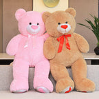 Oso de peluche grande de 43 pulgadas con corazón de amor, rosa
