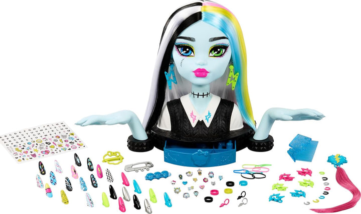 Cabeza de muñeca Monster High Frankie Stein para peinado con más de...