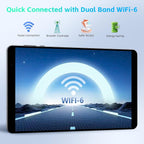 HAOVM 【2025 Android 15 Tablet M8 Tablet de 8 pulgadas, CPU de 8 núcleos, 12GB+64GB, Gris