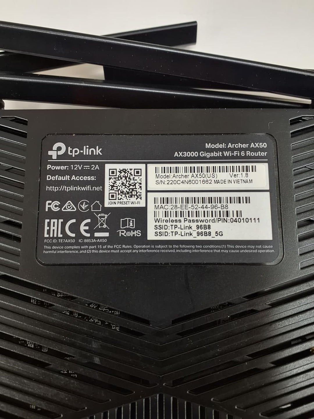 TP-Link Archer AX50 AX3000 Router Gigabit inalámbrico de doble band...