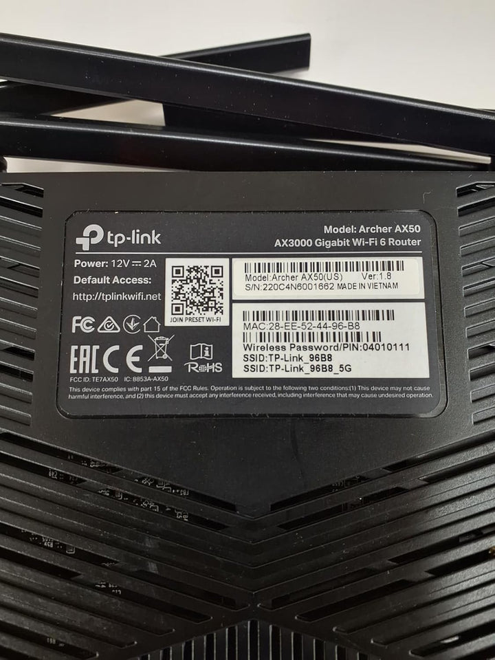 TP-Link Archer AX50 AX3000 Router Gigabit inalámbrico de doble band...