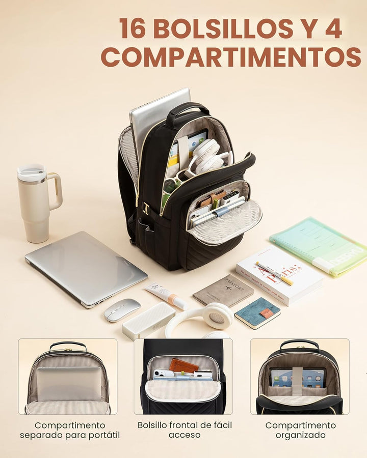 LOVEVOOK Mochila para laptop para mujer con soporte gigante para va...