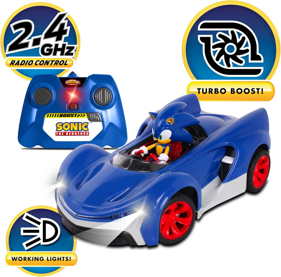 NKOK Team Sonic Racing - Auto de juguete con control remoto de 2.4...