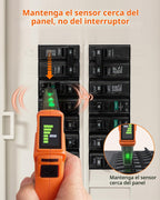 Buscador de disyuntores y probador de salida GFCI con pantalla LCD digital, herramienta de trazador de circuitos eléctricos de 90-135 V para electricistas/bricolaje - Ligero (incluye baterías