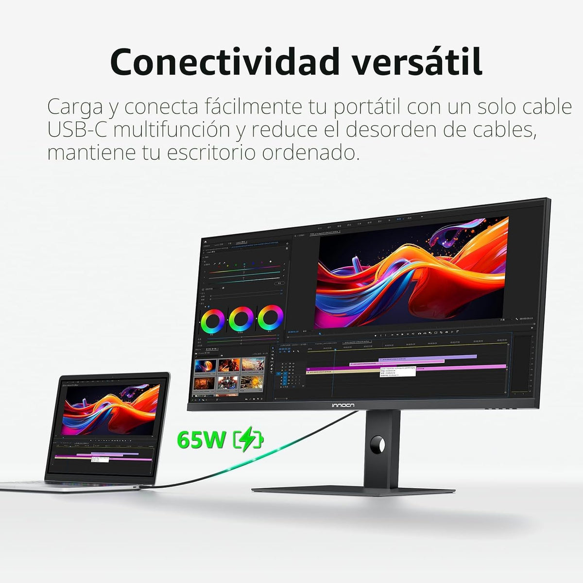INNOCN Monitor ultraancho 5K 5120 x 2160p de 40 pulgadas para portá...