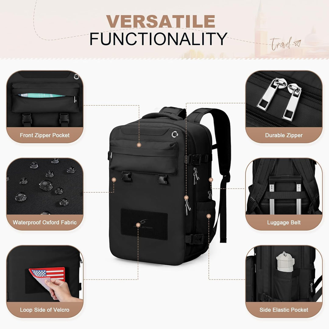 Maelstrom Mochila de viaje para mujeres y hombres, mochila impermea...