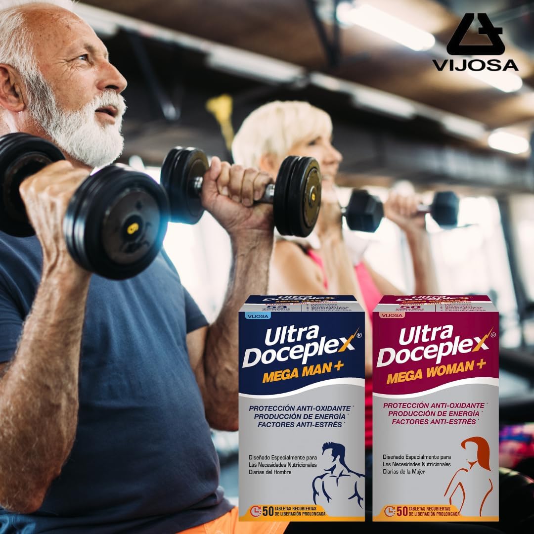 VIJOSA Ultra Doceplex Mega Man+ y Mega Woman+ - Antioxidante, impul...