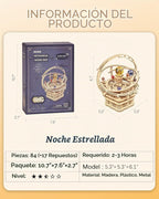 ROKR Rompecabezas 3D para adultos, caja de música Orrery, juego de construcción de modelo de madera, kit de manualidades de madera para bricolaje, kit de sistema solar, juguetes STEM, regalos para hombre y mujer