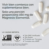 Sports Research® Glicinato de magnesio - Apoya el sueño reparador y...