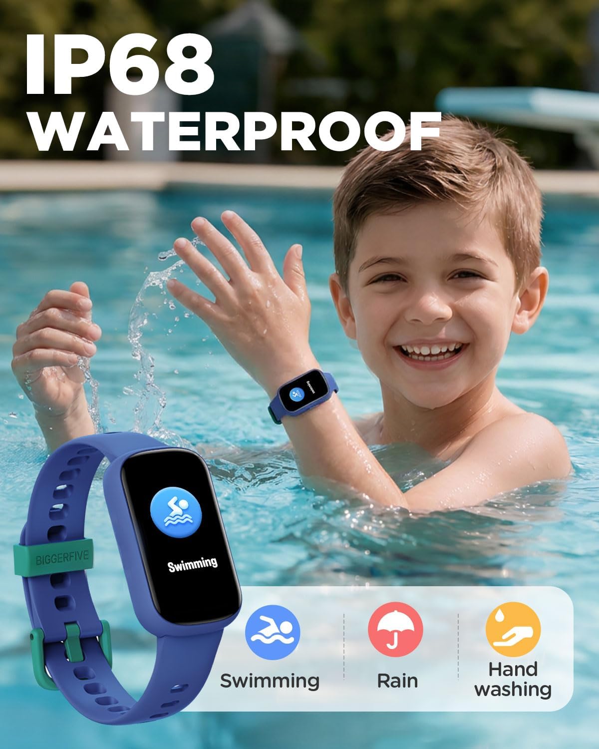 BIGGERFIVE Vigor Plus - Reloj de fitness para niños, reloj inteligente 1.47
